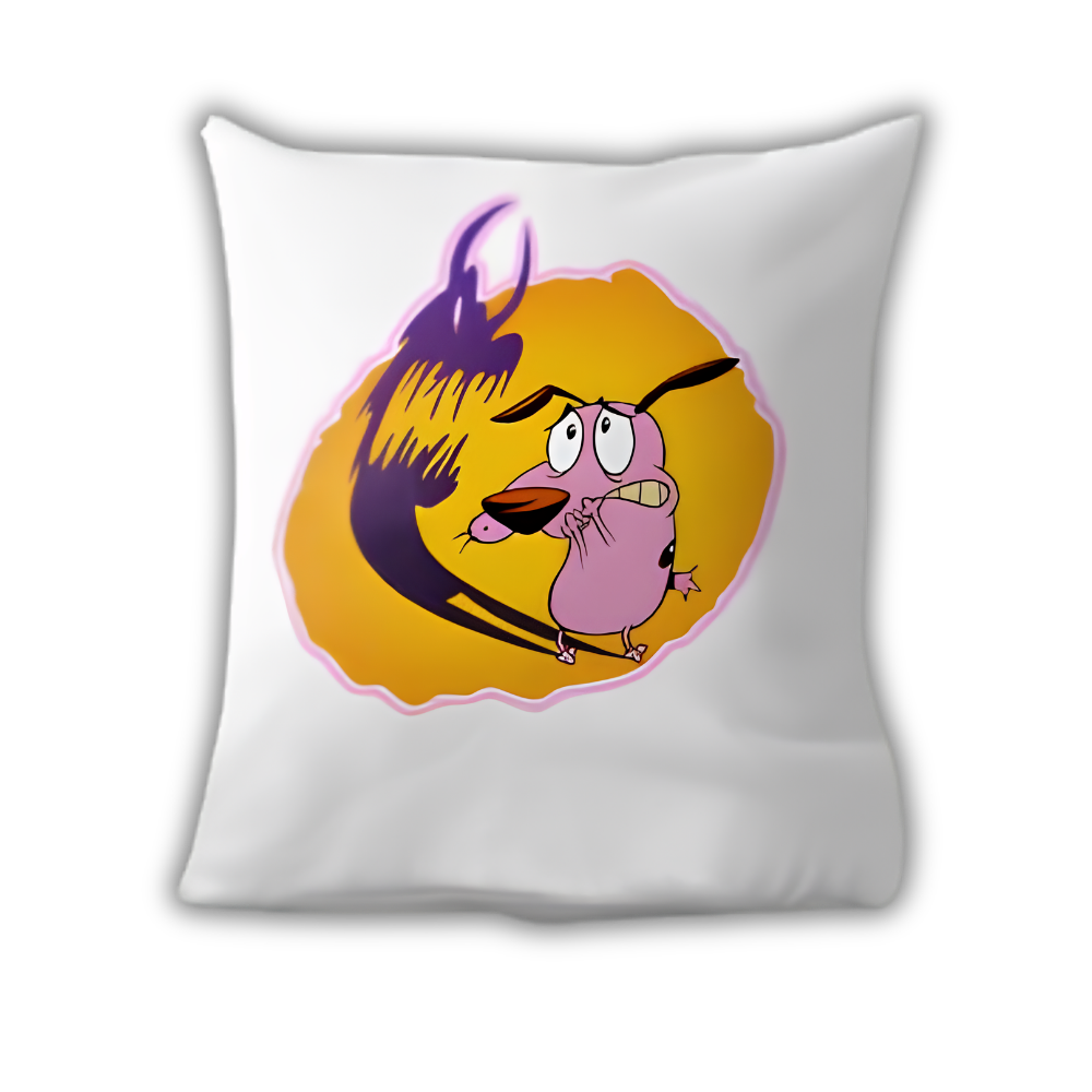 Courage The Cowardly Dog Throw Pillows - Courage The Cowardly Dog Merch