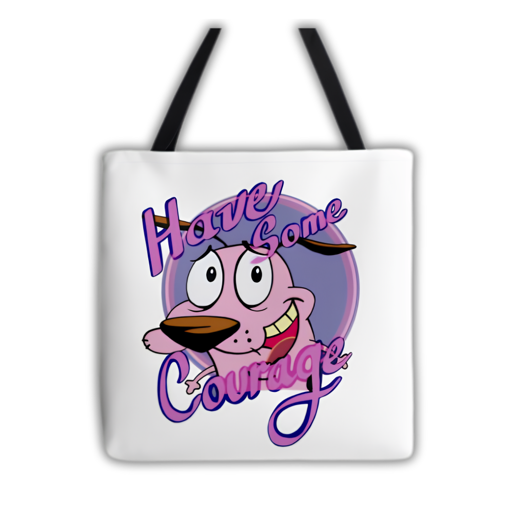 Courage The Cowardly Dog Tote Bags - Courage The Cowardly Dog Merch