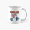 Retro Pink Dog Weightlifting Motivation Mug