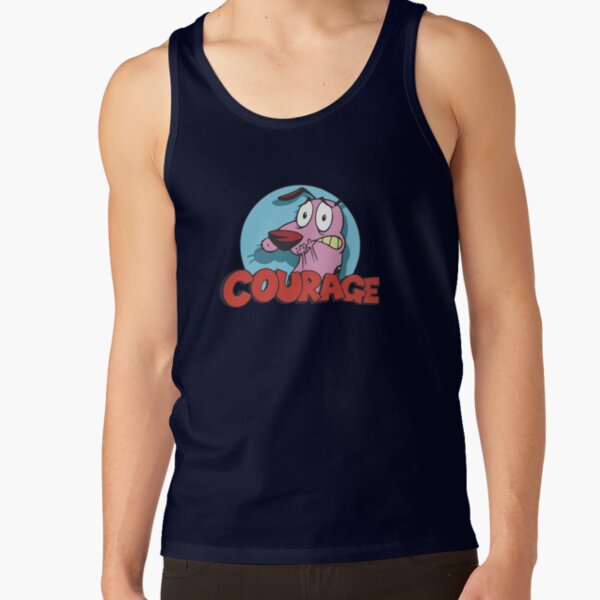 Courage The Cowardly Dog Retro Nervous Logo Tank Top - Image 5