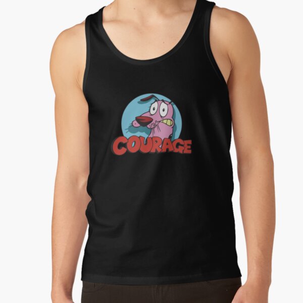 Courage The Cowardly Dog Retro Nervous Logo Tank Top - Image 2