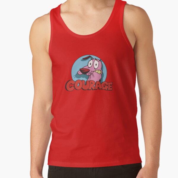 Courage The Cowardly Dog Retro Nervous Logo Tank Top - Image 4
