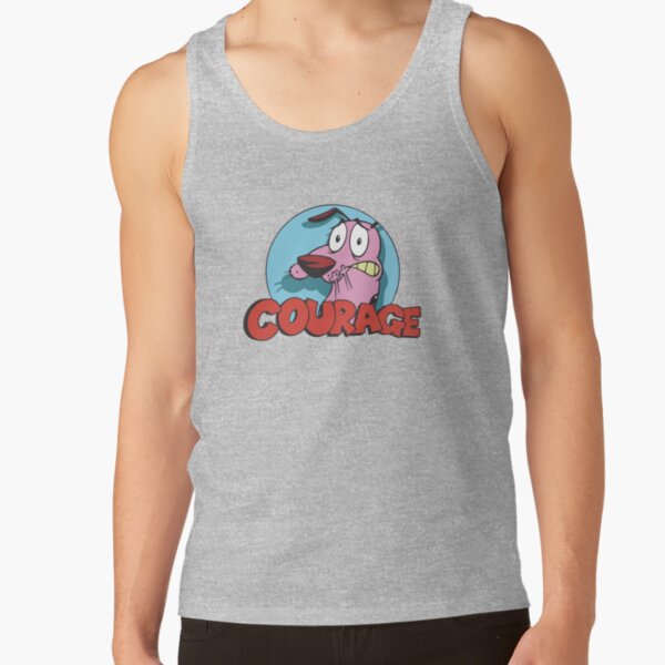 Courage The Cowardly Dog Retro Nervous Logo Tank Top - Image 3