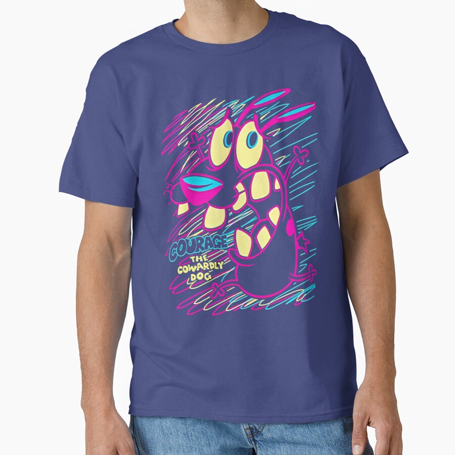 Courage The Cowardly Dog Art T-shirt - Image 5