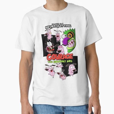 Courage The Cowardly Dog Scared But Never Quitting Fanart T-shirt