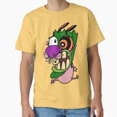 Courage The Cowardly Dog Screaming Mask T-shirt