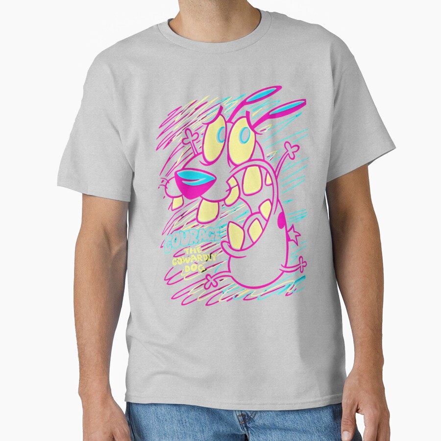Courage The Cowardly Dog Art T-shirt - Image 4