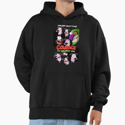 Courage The Cowardly Dog Scared But Never Quitting Fanart Hoodie