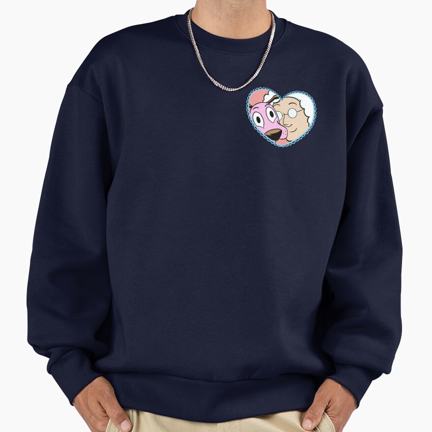 Courage The Cowardly Dog Stickers Sweatshirt - Image 5