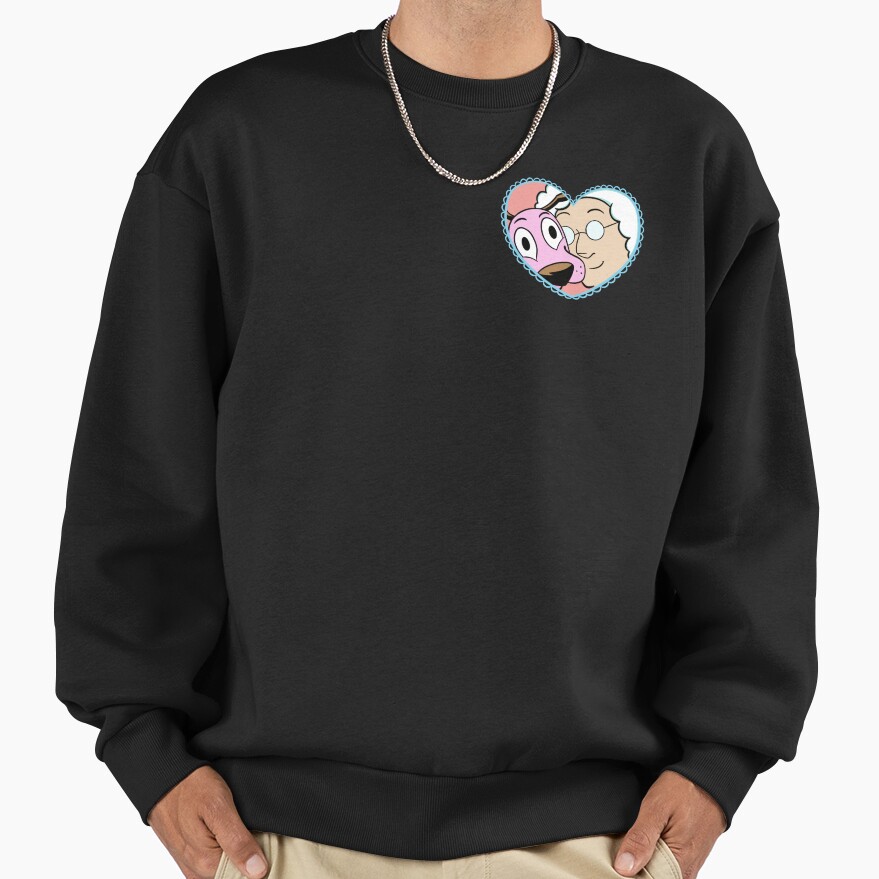 Courage The Cowardly Dog Stickers Sweatshirt - Image 2
