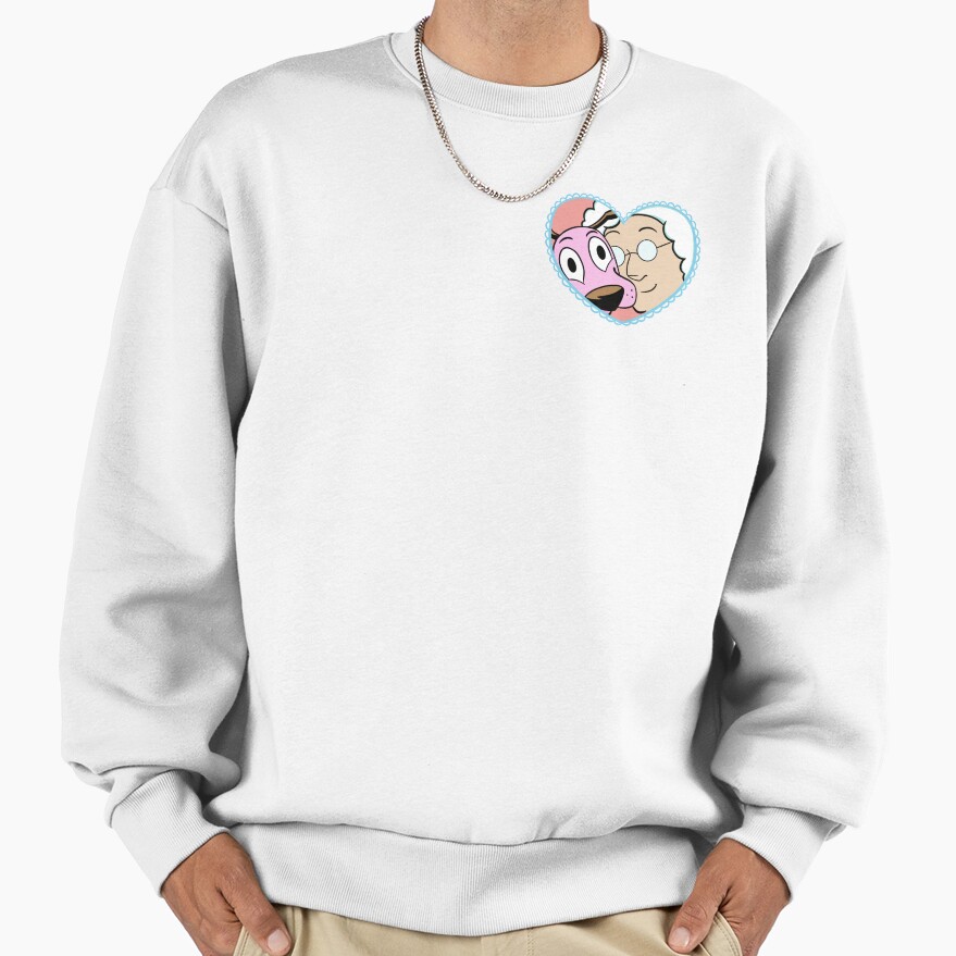 Courage The Cowardly Dog Stickers Sweatshirt