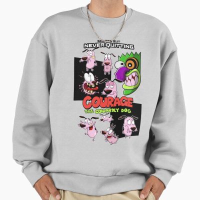 Courage The Cowardly Dog Scared But Never Quitting Fanart Sweatshirt