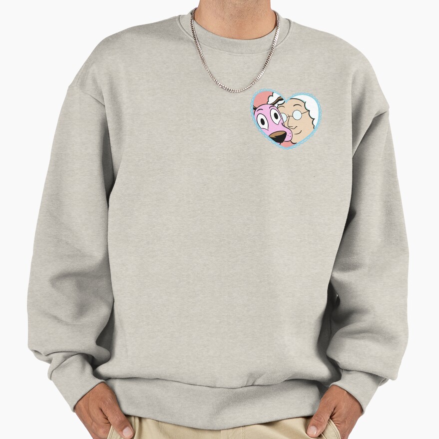 Courage The Cowardly Dog Stickers Sweatshirt - Image 3