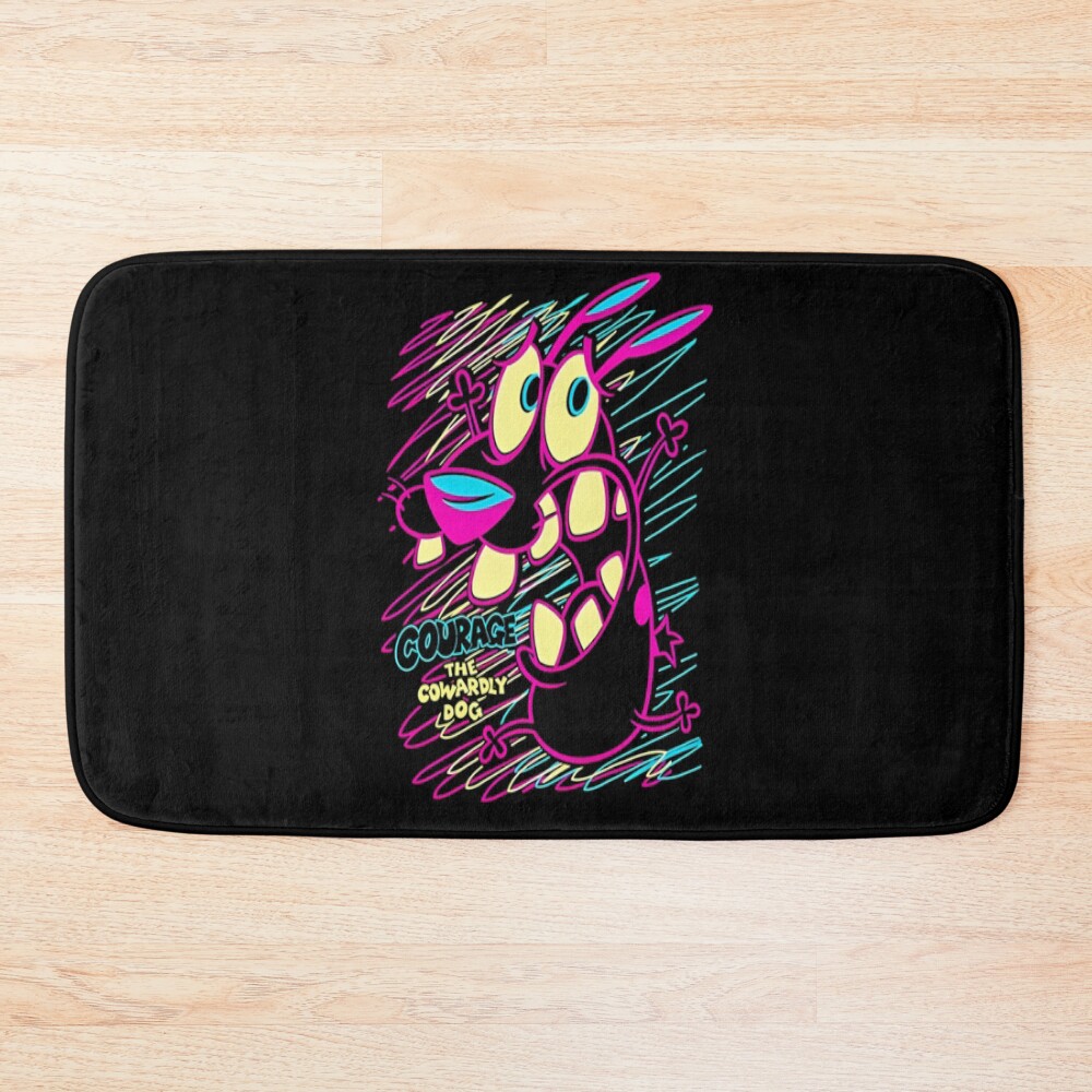 Art Courage The Cowardly Dog Bath Mat