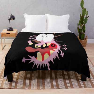 Courages The Cowardly Dog Throw Blanket