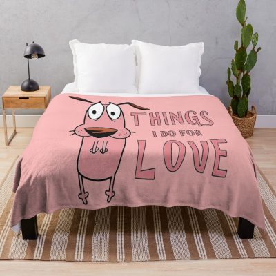 Courage The Cowardly Dog Throw Blanket