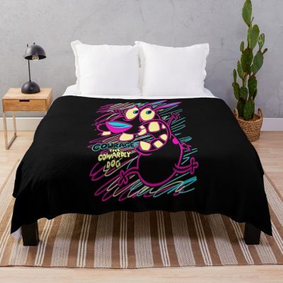 Art Courage The Cowardly Dog Throw Blanket