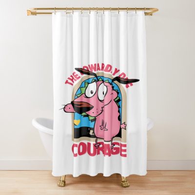 Courage Dog Basic Shower Curtain