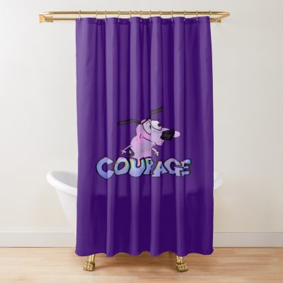 Vintage Courage The Cowardly Dog Shower Curtain