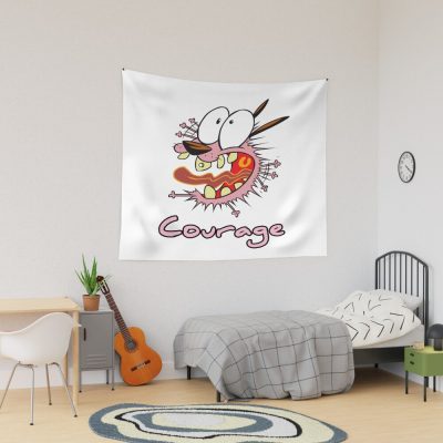 Freaking Courage Dog Tapestry