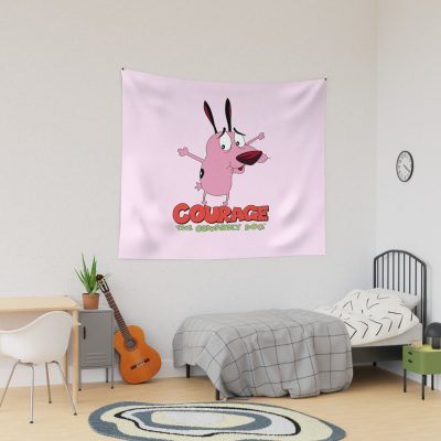 Courage The Cowardly Dog Design Tapestry