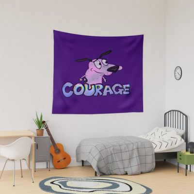 Vintage Courage The Cowardly Dog Tapestry