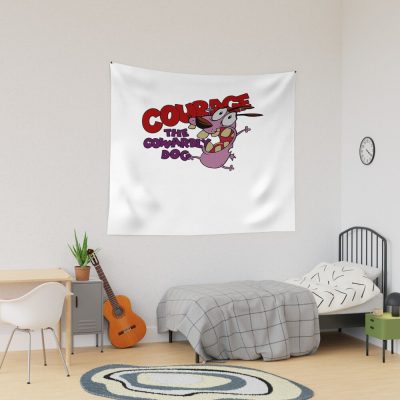 Cowardly Courage Retro Tapestry