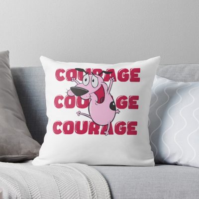 Courage Dog New Throw Pillow