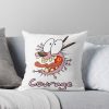 Freaking Courage Dog Throw Pillow