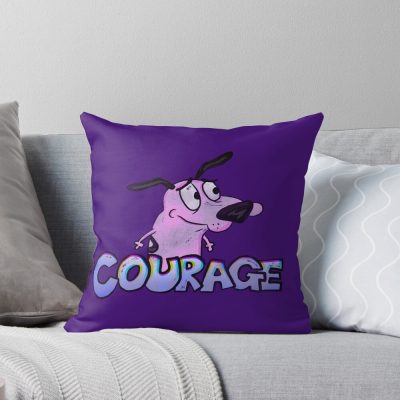 Vintage Courage The Cowardly Dog Throw Pillow