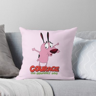 Courage The Cowardly Dog Design Throw Pillow