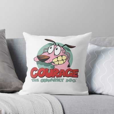 Courage The Cowardly Dog Courage The Cowardly Dog Throw Pillow